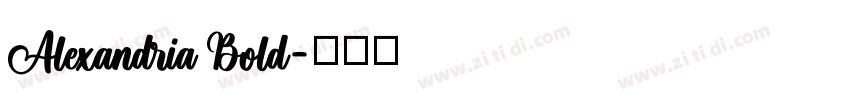 Alexandria Bold字体转换